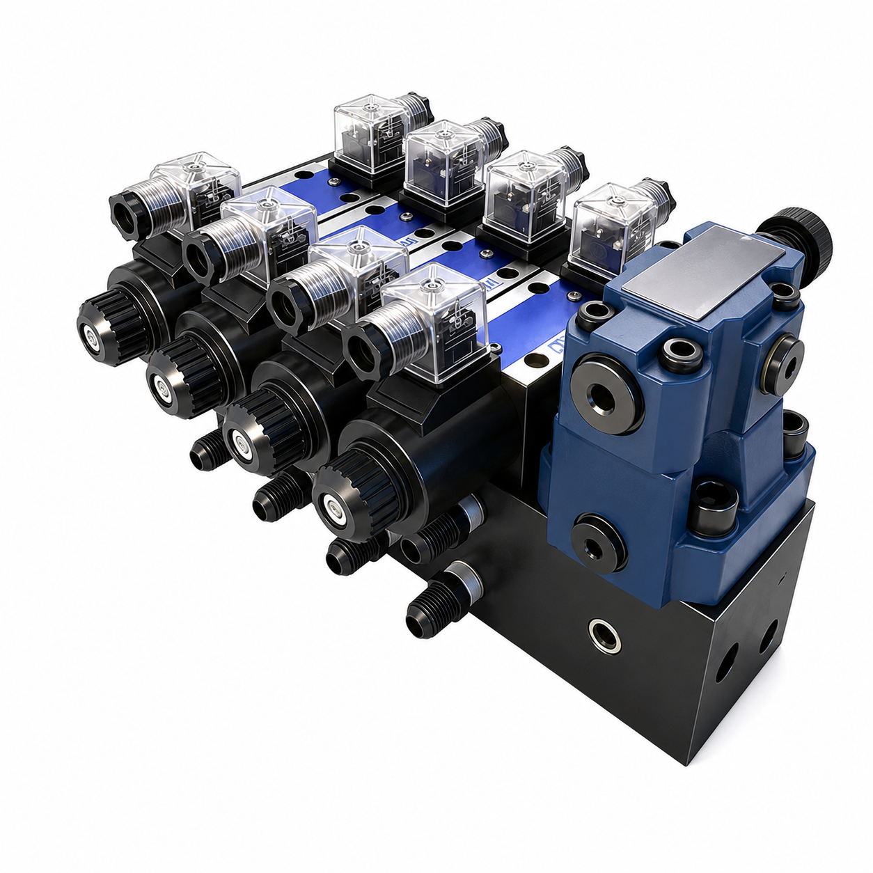 NG6 4-Station Solenoid Directional Valve Manifold